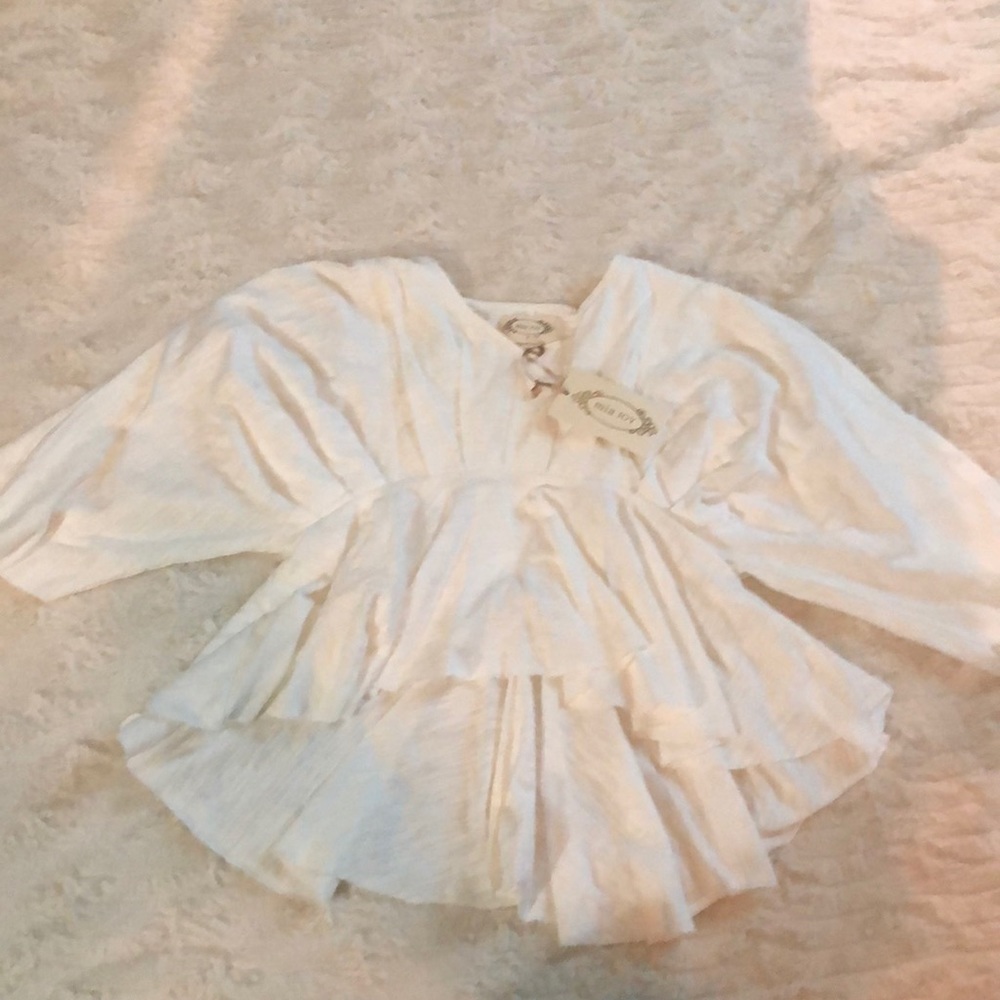 Girls size 8 cream Joyfolie Mia Joy Kayla top BNWT